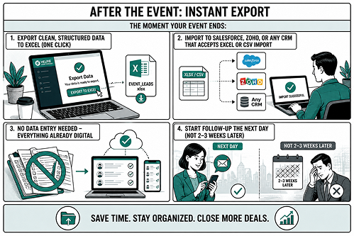 After the event: instant export illustration