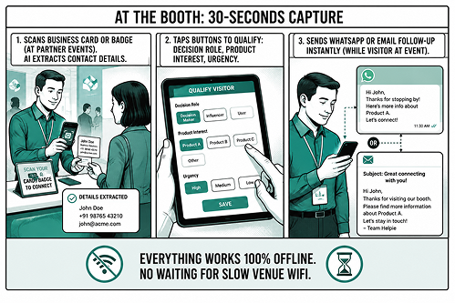 At the booth: 30-seconds capture illustration