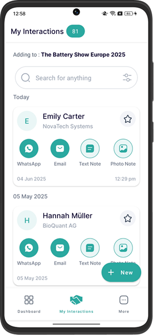 App interface